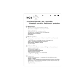 roba Rock Star Baby Collection 2-Piece Children's Bed Linen Set 100 x 135 cm 100% Cotton Duvet and Pillowcase for Babies and Children with Elaborate Appliqué