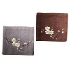 COLLBATH 2pcs Embroidery Random Cup Mats for Tea Ceremony Decorative