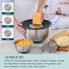 Chicago Metallic Stainless Steel Mixing Bowls with Grater Lids, Green