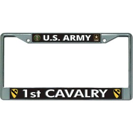 U.S. Army 1st Cavalry Chrome License Plate Frame