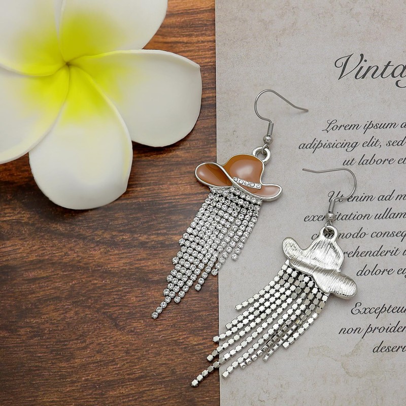 Rhinestone Cowgirl Western Outfit for Women Sparkly Rhinestone Tassel Dangle