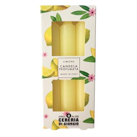Cereria Di Giorgio - 3 Candele Profumate al Limone - Pocket Season Primavera/Estate - Diametro 1.9 cm Altezza 12.5 cm - Durata 3.5 ore