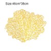 Hosoncovy 4 Pack Decorative Coral Leaf Placemats PVC Placemats Hollow
