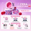 ULTRAMO Cera Depilatoria Suave | Depilacion Sin Dolor（Cereza）