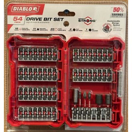 DIABLO DSC-S54 IMPACT DRIVER BIT SET 54 PCS IN CASE.