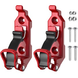 Youlvy 2PCS Red Shovel Mount for Roof Rack & Truck Bed, Heavy Duty Metal Clamps, 0.67-1.57" D Tools, 32 lbs Load Capacity