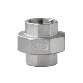 Yoebor Stainless Steel 304 Cast Pipe Fitting Union 3/4" NPT Female x 3/4" NPT Female Threads Adapter