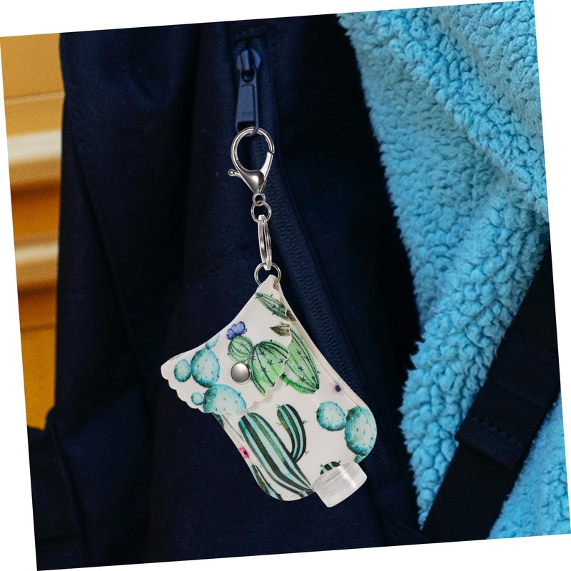 TOVINANNA 4 Sets Travel Toiletry Bottle 60ml Refillable Keyring Case