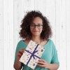 Fathers Day Gift Wrap Wrapping Paper with Ribbon and Stickers,