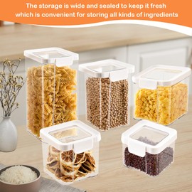 Maggiemiss Multifunctional Sealed Food Storage Tank-Durable and Stackable,Suitable for a Variety of Scenarios,Environmentally Friendly and Reusable (white-700ml)（Single piece）