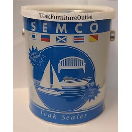 TeakFurnitureOutlet Semco Classic Brown Tone Finish - Teak Wood Sealer 1 Gallon Sealant Protector