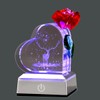 XuanMingyuan Crystal Heart Crystal Roses Valentine's Day Gift Home Decoration