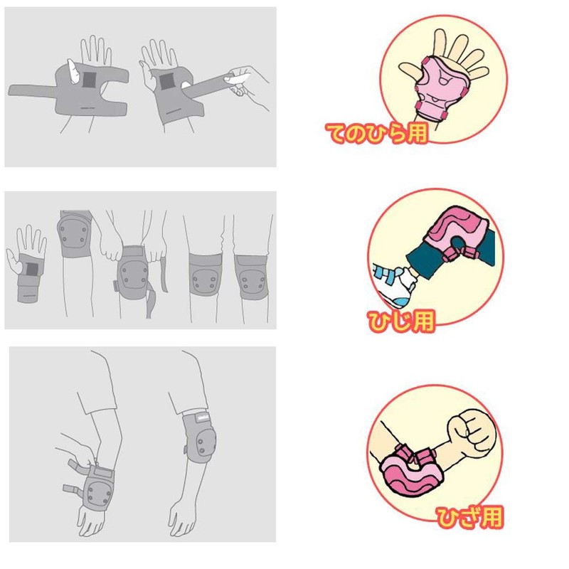 HelloGO Kids Protector Set Protectors - (Wrist, Elbow, Knee) 6