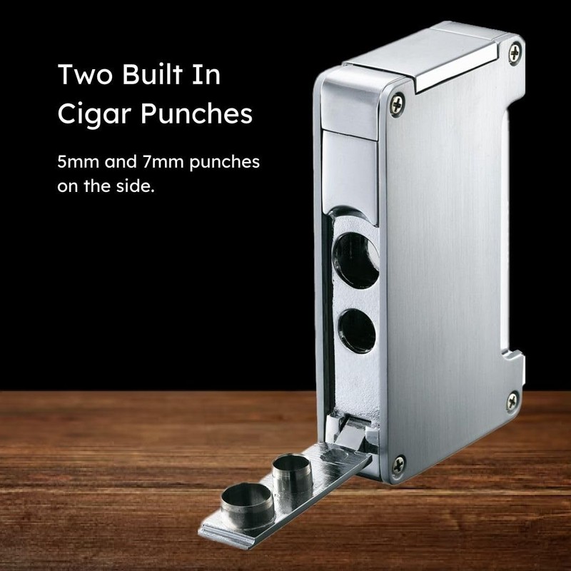 Visol Zidane Butane Torch Single Flame Refillable Gas Lighter, Built