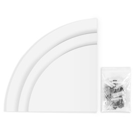 VIFERR Corner Shelf, 3-Piece Corner Shelf, Hanging White Floating Corner Wall Shelf, Wall Shelf for Bedroom, Living Room, Bathroom, Kitchen, Office