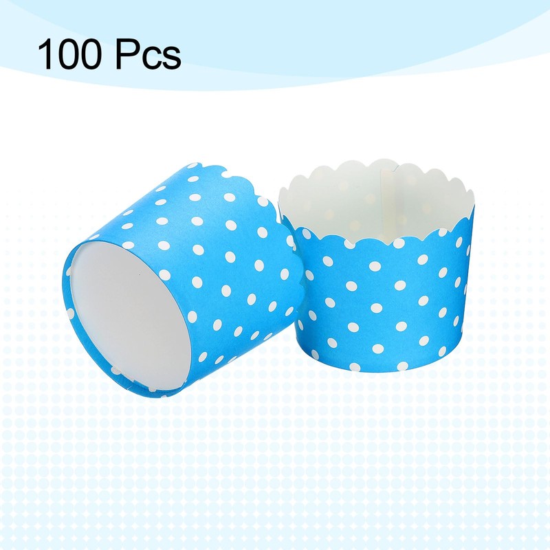 sourcing map 100Pcs Paper Baking Cups 6oz Greaseproof Disposable Bulk