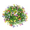 Flower Wreath Spring Babysbreath Faux Round Flower Wreath for Living