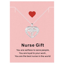 Your Always Charm Nurse Necklace for Women Nurse Present for Women Nurse Practitioner Appreciation Graduation Present Stethoscope Necklace for Women Trendy