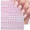 IDDFEVE Letter Nail Art Stickers - 3D English Alphabet Nail