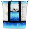 Bluboon Mesh Beach Bag with Cooler Sections Pool Bag for