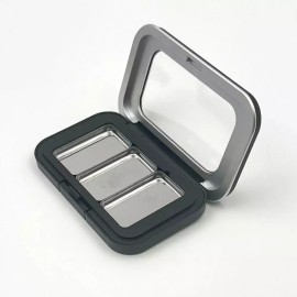 미니 아크릴창 마그넷 공팔레트 틴케이스 3구 립밤케이스 립용기 Mini Acrylic Window Magnet Compact Palette Tin Case 3 Grid Lip Balm Case Lip Container