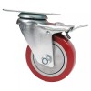 Sound Town 4 Pack 4” Swivel Wheels with Red Polyurethane