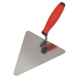 Sealey Stainless Steel Triangular Brick Trowel Rubber Handle 180mm - T1205