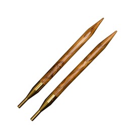 Addi Needle Tips, Olive Wood, Brown, 3.75 mm