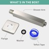 Voolan Shower Arm with Flange, Ceiling Mounted Fixed Shower Pipe,