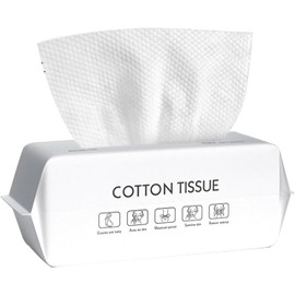 Toallas desechables para el rostro Toallas faciales desechables paquete de 100 pcs faciales biodegradables suaves y gruesas ideales para desmaquillar.