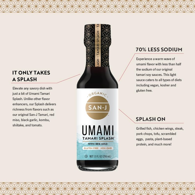 San-J - Richly Flavored Organic Umami Tamari Splash - Specially