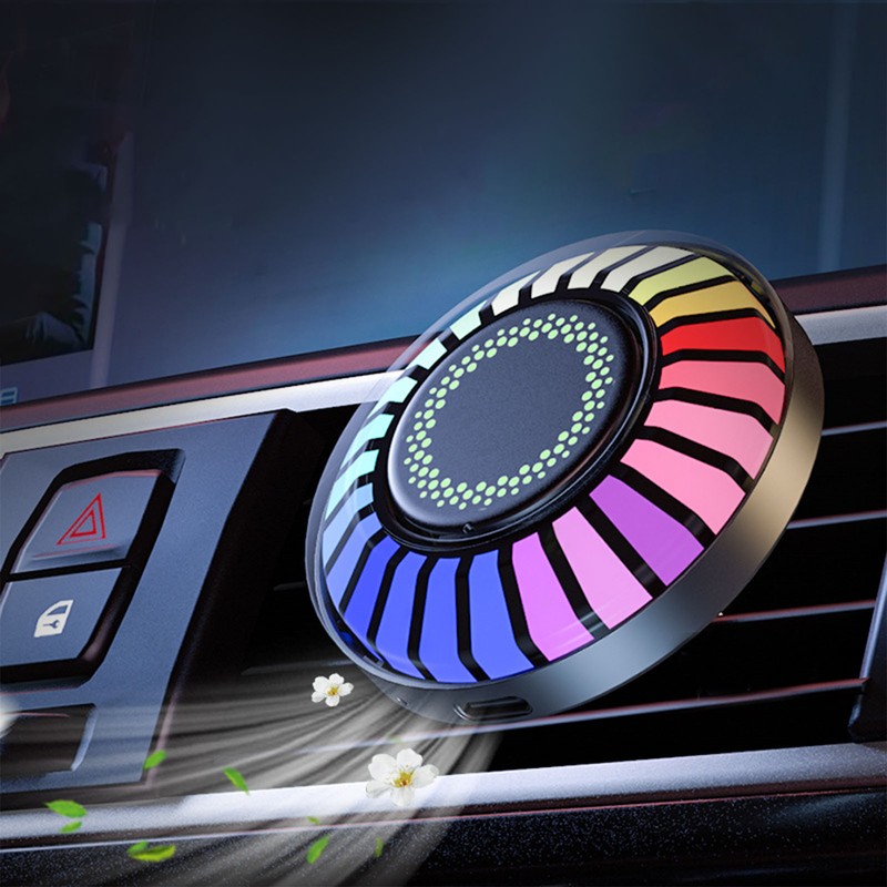 RGB Sound Pickup Light Round Colorful with Fragrance Aroma Diffuser