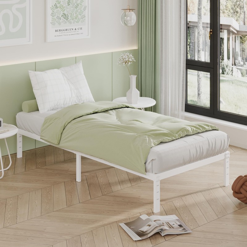Cieemine 12 Inch Twin Bed Frames, Heavy Duty Metal Twin