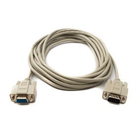 System-S D Sub Cable 5m 9 Pin Male to Female RS232 DB9 Adapter Grey