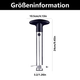 Pineapple Cutter, Pineapple Cutter, Pineapple Cutter, for Diced Fruit Rings, Pineapple Cutter with Food Grade Stainless Steel Blade and ABS Handle (Black)