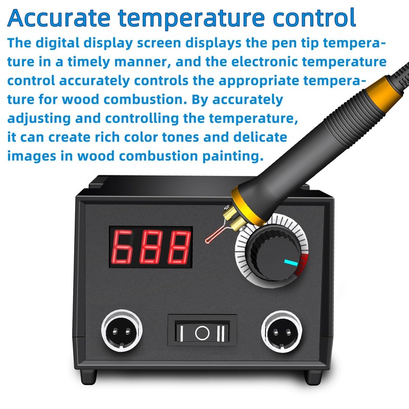 FIRElood Wood Burning Tool, Wood Burner kit Pen 25~750℃, Wood