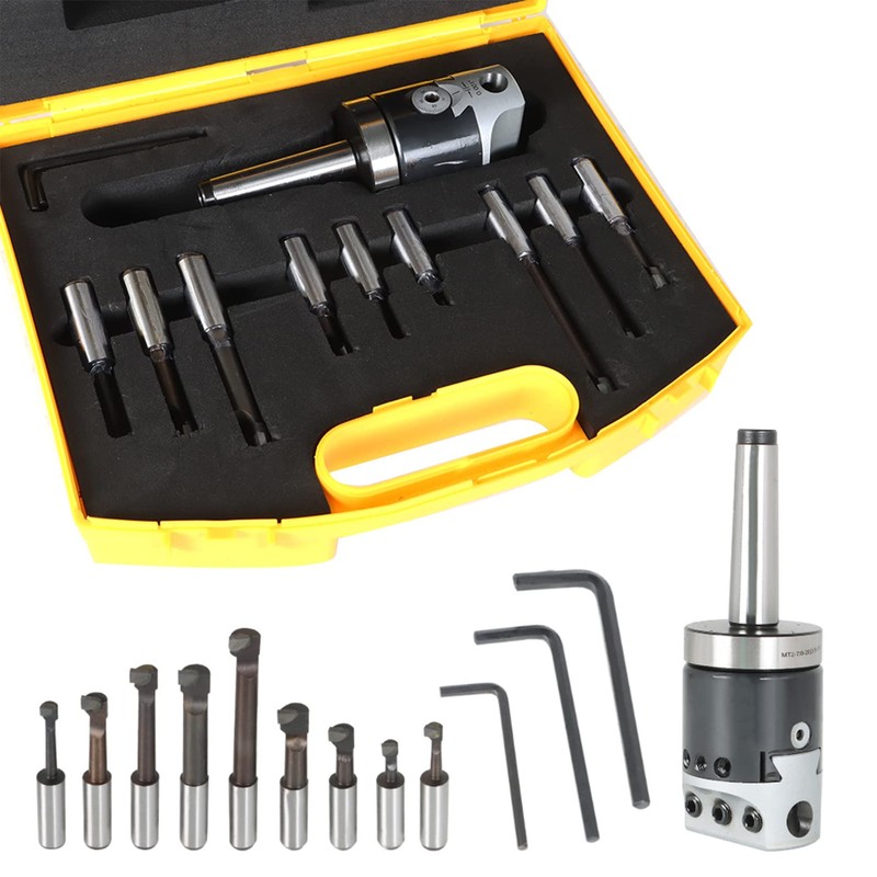 9Pcs Boring Head 2 Inch Carbide Boring Bar Set Milling