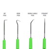 OEMTOOLS 26535 4 Piece Hook and Pick Set, Green Handled