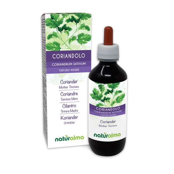 Coriander (Coriandrum sativum) Fruits Alcohol-Free Mother Tincture Naturalma Liquid Extract Drops 200 ml Dietary Supplement Vegan