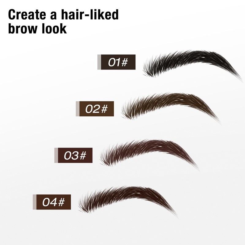 Boobeen Brow Fection Angled Brush & Dip, Waterproof Liquid Eyebrow