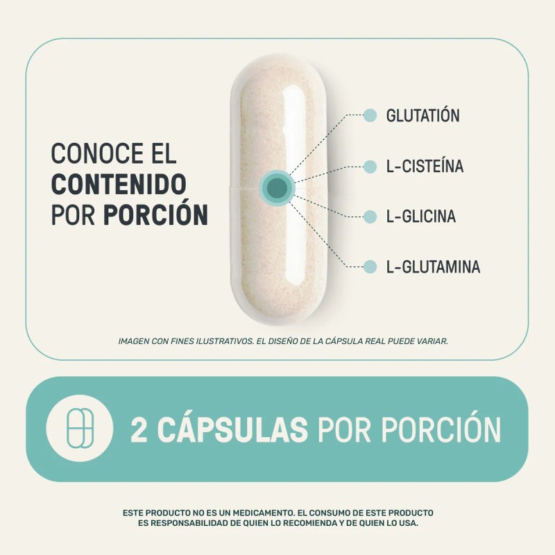 Gluation Cpsulas Life360 Glutathione Blend 60 Cpsulas Sin Sabor