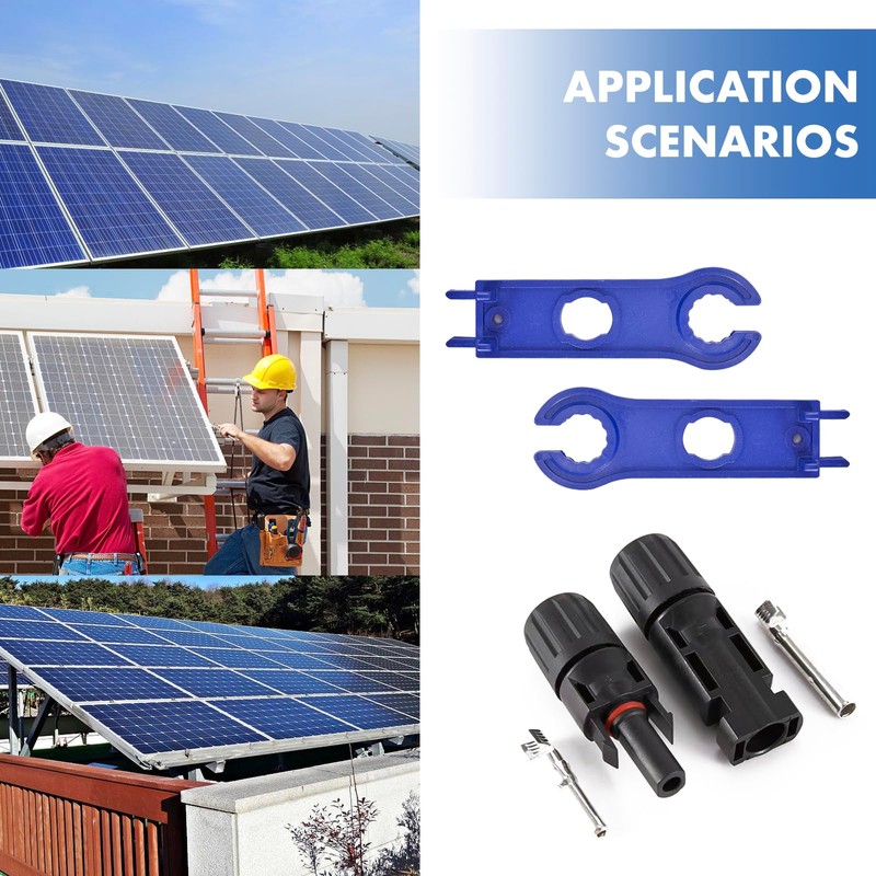 Usngsny 40 PCS Solar Connectors, Male/Female Waterproof IP67, MC4 1000V