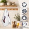 Floral Cat Kitchen Towel, Colorful Kitten Hand Towel for Cat