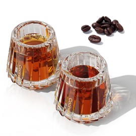 Cocinare Kisscup Espresso Cups Set of 2, 1.5 OZ Crystal Clear Espresso Shot Glasses, Ideal Small Cups for Espresso Shots and Cortado, Essential Coffee Bar Accessories, Gift for Coffee Lovers