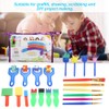 26pcs Kids Painting Supply Brushes Sponge Paint Brush Toy Seal