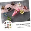 Vaguelly 9pcs Flower Nail Charms Petal Manicure Decals Nail Art