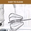 Stainless Steel Egg Whisk, 12.9-Inch Hand-Push Rotary Blender for Beating