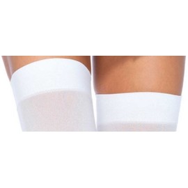 Leg Avenue Women's Plus Size Overknee Stockings Opaque White One Size Approx. 42 to 44, White