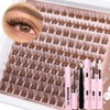 Brown Lash Clusters Kit Dark Brown Eyelash Clusters Gently Fluffy