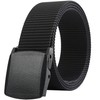 Q&Q ESSENTIALS Mens Plastic Buckle Belt. Premium Canvas Nylon Belts